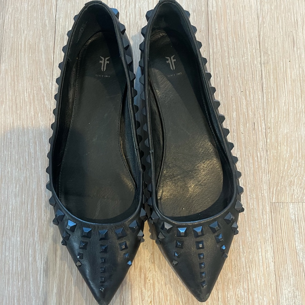 Frye Black Ballet Flat Size 8